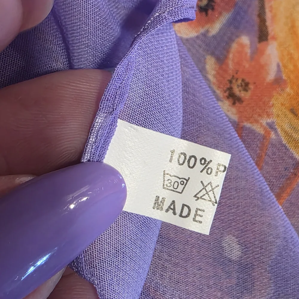 Y2K Vintage Sheer Poncho Fairycore Floral Lavender Wrap Boho Chic Feminine